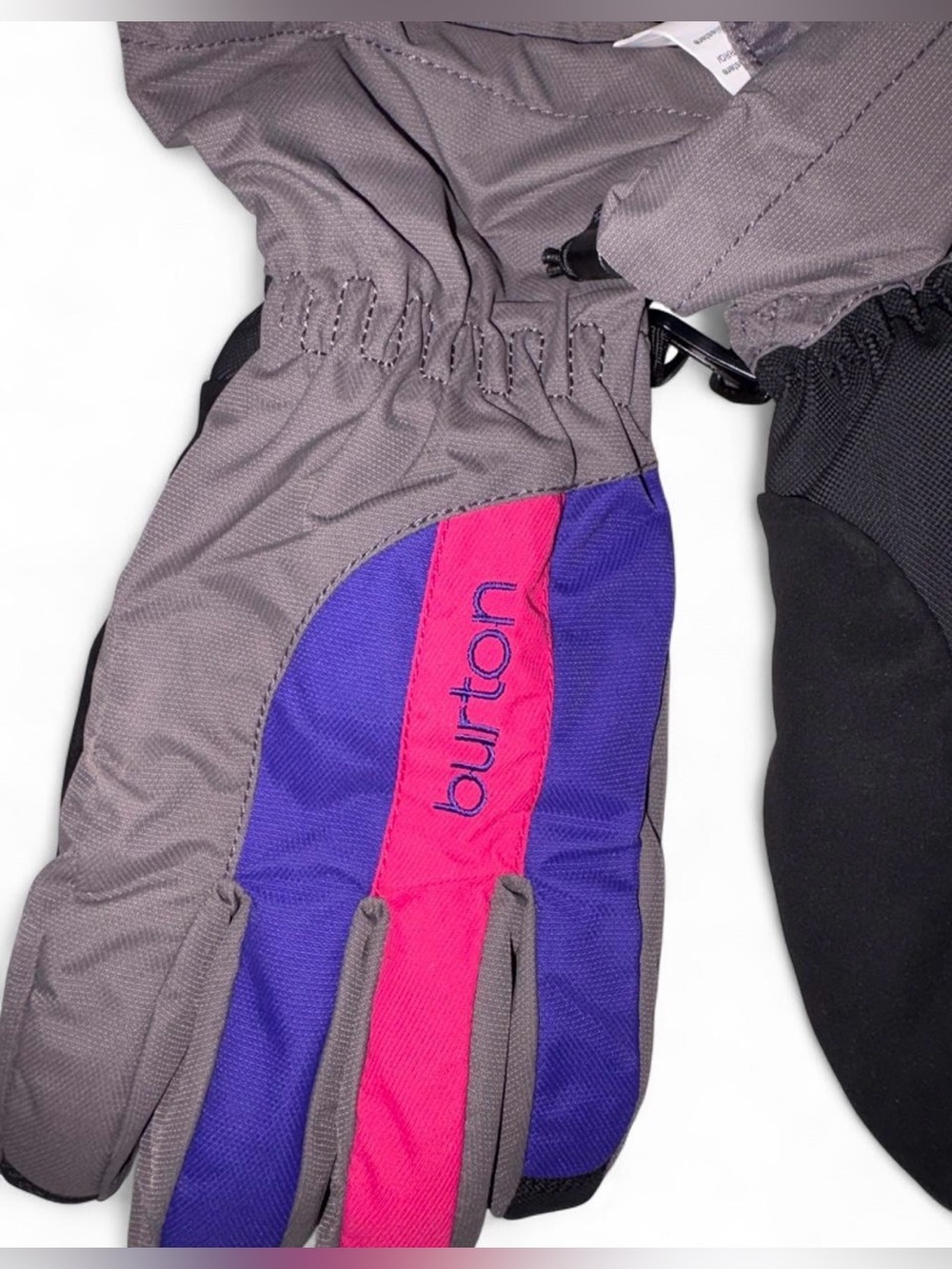 Burton women’s insulated Gray, Purple & Pink Winter Gloves size Large
